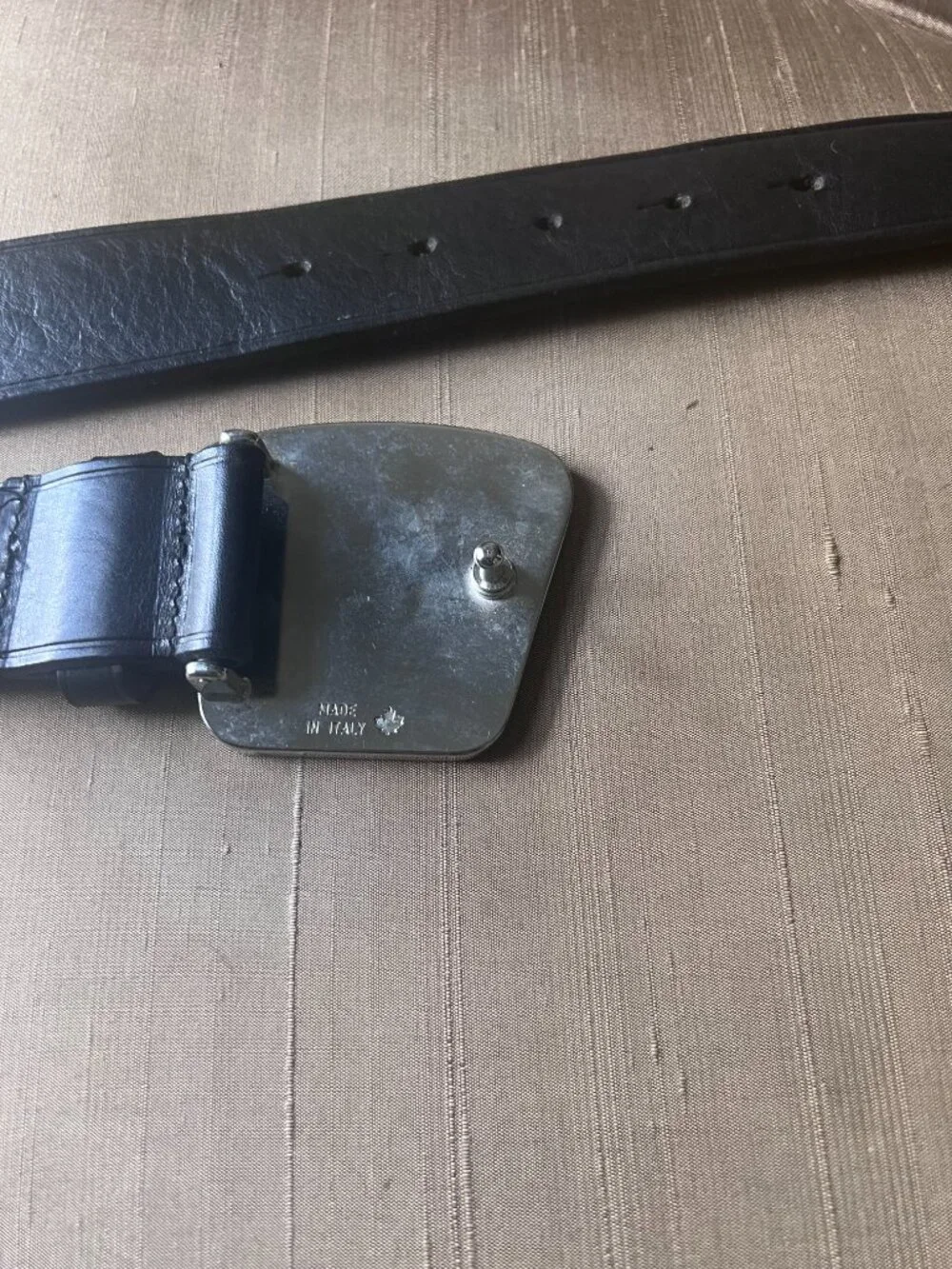 Dsquared City of Wood Buckle Belt in Leather (Preloved)